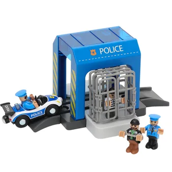 Prizor sledi igrača simulacije plastični avto pranje soba, mesto, prizor, policijska postaja bo ustrezala združljiv blagovne znamke magnetic vlakec progi