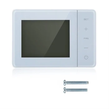 Programabilni Steni je visel Kotel za Ogrevanje Termostat 5A Digitalni Sobni Temperaturi Krmilnik Zaslon na Dotik LCD Termostat Črno Bel