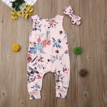 Pudcoco Dekle Jumpsuits 0-24M Moda za Malčke Newborn Baby Dekleta Bombaž Romper Sunsuit Playsuit Glavo, Obleko