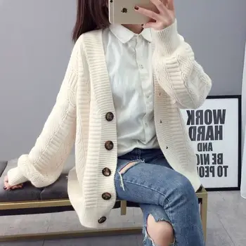 Pulover jopico jakna ženske svoboden korejski študent spomladi in jeseni 2021 nov pulover trend krog gumb neto red hot prodajo starega K