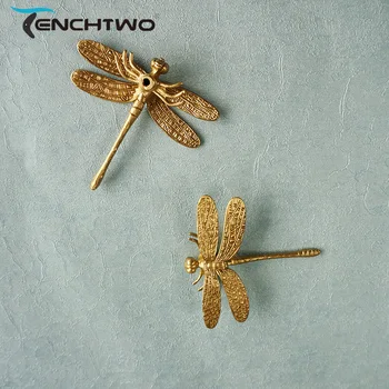Pural slog Dragonfly metulj medenina Gumbi Omare Potegne Predal Kabinet Kuhinja Ročaji za Pohištvo Strojne opreme Ročaj