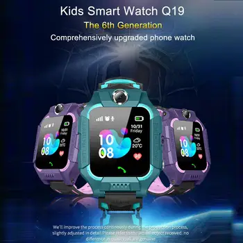 Q19 Otroci Gledajo Otroci Pametna Zapestnica LBS Položaja Lacation SOS Fotoaparat, Telefon Glasovni Klepet Smartwatch Vgrajen Učenje Igre