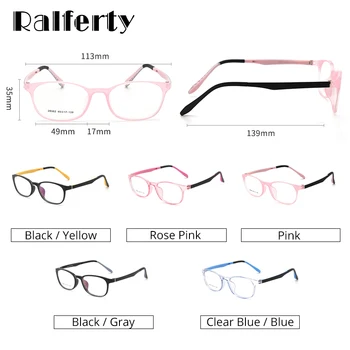 Ralferty Prilagodljiv TR90 Očala, Otroci in Modnih Rožnata Očala Za Računalnik Recept Razred Očal Okvir Brez Dioptrije K28062