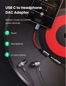 Razhroščevalne simbole DAC USB Čip C do 3,5 mm izhod za Slušalke Adapter Tip C AUX 3.5 Jack Avdio Pretvornik za iPad Pro 2020 Samsung Note10+ Pixel 4