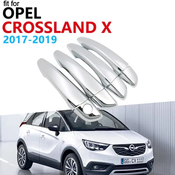 Razkošno Chrome Zunanjost Ročaj Kritje Trim Set za Opel Vauxhall Crossland X 2017 2018 2019 Dodatki Avto Nalepke 4Door