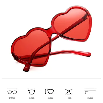 RBRARE Srce sončna Očala Ženske 2021 Visoke Kakovosti Prevelik sončna Očala Ženske Luksuzni Retro sončna Očala Za Ženske Gafas De Sol Mujer