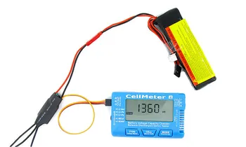 Rc cellmeter 8 AOK lahko zazna 1-8 baterije zaslon, s servo/ozkopasovni servo testiranja in druge naloge,