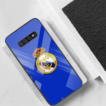 Real Madrid Club Telefon Primeru Steklo Ohišje Za Samsung S 6 7edge 8 9 10e (lite) 20 Plus Ultra Opomba 8 9 10 Pro A7 2018 Debelo