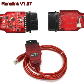 Renolink V1.87 ECU Programer za Renault Renolink Ključ za Kodiranje razmerah tak porazdeljeni Ujemanje nadzorni Plošči Kodiranje ECU Ponastavitev Funkcij