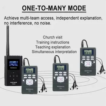 RETEKESS 0,6 W 1 UKV-Oddajnik TR504 + 10 FM Radijski Sprejemnik PR13 Wireless Audio Tour Guide Sistem za Usmerjanje Cerkev Sestanek