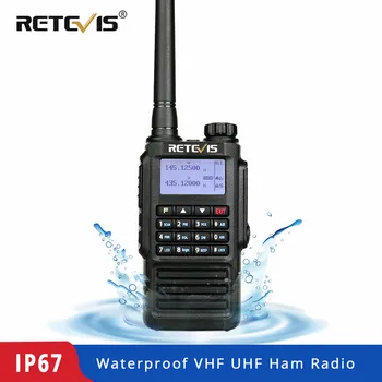 RETEVIS RT87 Walkie Talkie Nepremočljiva IP67 Ham Radio Amador dvosmerna Radijska 5W VHF, UHF Dual Band Walkie-Talkie Lov Airsoft