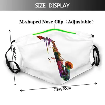 Saksofon Usta Masko Saksofon Obrazno Masko Moda Kul z 2 Filtri za Odrasle Maske
