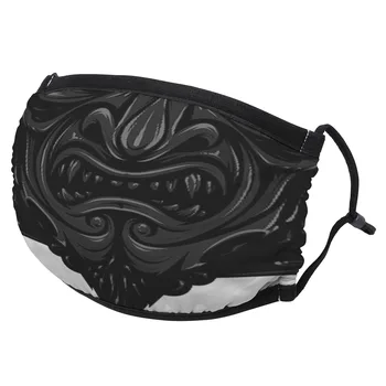 Samurai Maska Črna Na Črno Kul Japonski Bojevnik Ponovno Trendy Masko Bombažno Krpo Za Prah Dokaz Prostem Unisex Moški Ženske