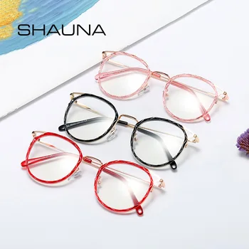 SHAUNA Moda Gladko Mačka Oči Optična Očala Okvir Ženske Ins Priljubljena Diamond TR Očal Okvir