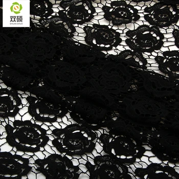 ShuanShuo Vezene poliester čipke obleko tkanine mleko svilene materiala vodi topen čipke krpo vezenine, čipke 110*50 cm