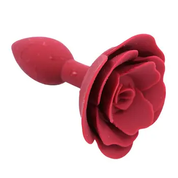 Silikonski Rose Analni Čep Prostate Stimulacijo Anusa Dilatacije Butt Plug Masturbacija Pari, ki se Spogleduje Odraslih Igra, Seks Igrače, čistost