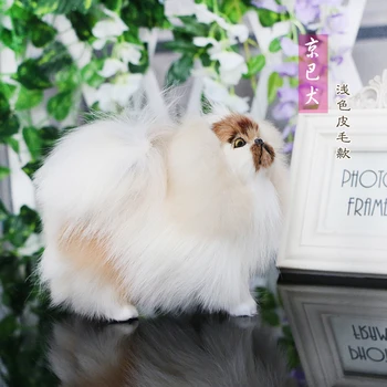 Simulacija Pes Pekingese Plišastih Igrač Realne Kuža Veren Živalskih Modelih Otroka, Punčko Rojstni Dan Božično Darilo Doma Dekoracijo