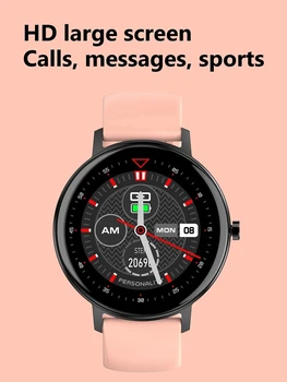 SmartWatch 2020 Moških Krvni Tlak Fitnes Tracker Sport Gledati Celoten Zaslon na Dotik Krog Smartwatch za Android IOS Pametna Ura