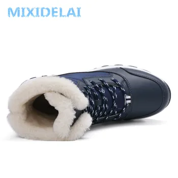 Sneg škornji 2019 Pozimi blagovne znamke toplo non-slip nepremočljiva ženske škornji mati čevlji priložnostne bombaž jeseni, pozimi škornji ženske