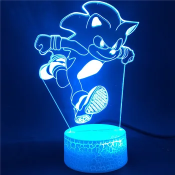 Sonic Hedgehog Pametni Telefon Nadzor multi-color s Remote Touch Senzor vzdušje LED Noč Svetlo Luč, ki je Osnova za Dekor