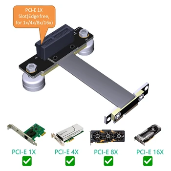 Spodbujanje--PCI-E PCI Express 36PIN 1X Podaljšek Kabla z Magnetno Stopala za 1U,2U in ATX/BTX Ohišje