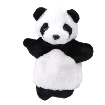 Srčkan Panda Ročna Lutka Baby Vrtec Srčkan Mehko Roko Smešno Lutke Igrače Otroci Plišastih Lutka Izobraževalne Igrače