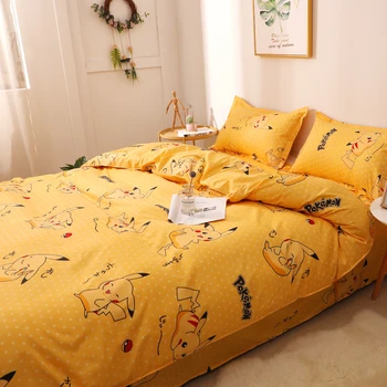 Srčkan posteljnina nabor kawaii risanka rjuhe kritje listi pillowcases Nordijska posteljno perilo za otroke, otrok, odraslih enotni kraljica kralj velikost
