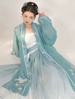 Stari Tradicionalni Kitajski hanfu Obleko Elegantno Folk Princesa Pravljice, Ples Kostum Retro Tang Dinastije bo Ustrezala Cosplay Fazi Obrabe