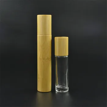 Stekla roll steklenico in bambusa pokrov bambusa jar Bambus žlico