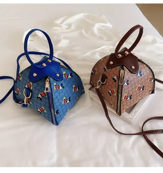 Strip Disney Mickey Mouse dekle messenger bag pu dame torba moda mobilni telefon kovanec vrečko lupini vrečko
