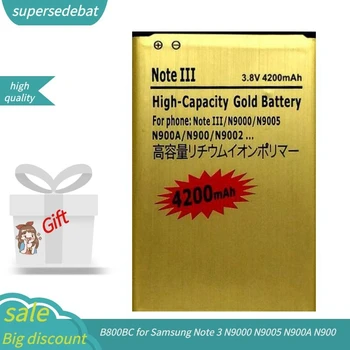 Supersedebat za Galaxy Note 3 Baterija za Samsung Note 3 N9000 N9005 N900A N900 N9002 N9008 N9009 N9006 N9008S N900T Bateria