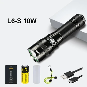 SupFire LED Svetilka USB Baklo 26650 Flash Svetlobe L6-S SST40 Linterna LED 3000lm Taktično Svetilko