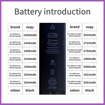 Suqy Bateria za Iphone 5s za Iphone 6s Baterije za Iphone 5 5s 5c Se 6 6 Plus 6s 6s Plus 7 Plus 8 Plus Mobilnih Telefonov, Baterij,