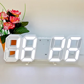 Svetleče Plastike, 3D LED, Digitalna ura, Stenske Namizne ure, Budilke, Čas, Temperatura Koledarski Prikaz Sodobne Preprostost Doma
