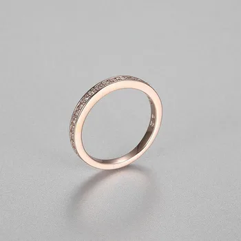 SWA Modni Nakit Visoke Kakovosti Čar Preprosto hladen Veter Enotni Ring Crystal Ring Ženski Romantično Božično Darilo