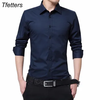 TFETTERS 2020 Modna Bluza Majica Dolg Rokav Poslovnih Socialne Majica Barva Turn-dol Plus Velikost Delo Bluzo blagovne Znamke Oblačil