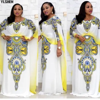 Tiskanje Afriške Obleko za Ženske Obleke iz Ankare Obleke Afriki Vetement Femme 2020 Plus Velikost Dolgo Dnevni Stranka Obleko Večerno Obleko