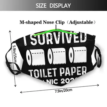 Toaletni Papir Pomanjkanje 2020 Unisex Večkratno uporabo Usta Masko Dustproof Kritje Respirator Žarilna Maske z Filtri