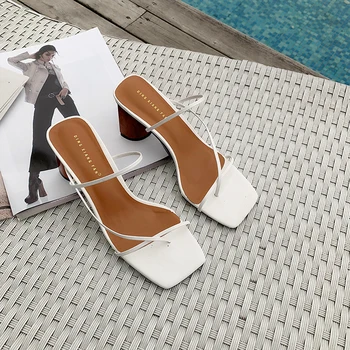 Toppies 2021 poletni sandali ženske čevlje z visokimi petami copate elegantne dame copate open toe