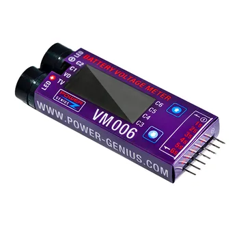 Trajno Monitor LCD Zaslon Napetost Meter Natančno Digitalno Obratno Polariteto Zaščito Za RC Enostavno Uporabo VM006 1-6S Baterije Tester