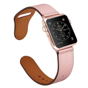Trak za Apple Watch Band 6 SE 5 40 mm 44 Iwatch 4 band Pravega Usnja Zanke Watchband Zapestnica Za Apple Watch3 2 1 38 mm 42mm