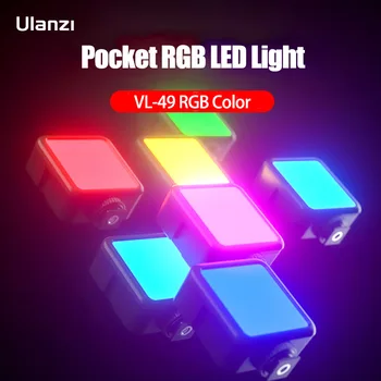 Ulanzi VL-49 Mini RGB LED Video Luč 2000mAh Prenosnih Pocket Fotografske Razsvetljavo Vlog Fill Light Pametni DSLR SLR Lučka