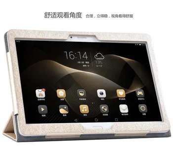 Ultra Slim 3-Map Mangetic Zaprtje Svile Projekcijska Stojala PU Usnja Kritje velja Za Huawei Mediapad M2 Za 10,0 M2-A01L / M / W Tablet