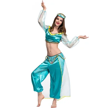 Umorden Pravljica Aladdin Svetilka Aladdin Kostume Jasmina Kopalke za Moške, Ženske, Dekleta, Družina Ujemanje Arabskem Oblačila
