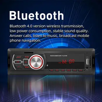 Univerzalni 12V Avto Radio 1 Din Stereo Predvajalnik, Bluetooth Telefon, U Disk/TF Kartice/FM/USB/AUX Zvoka MP3 Player, Avto Dodatki