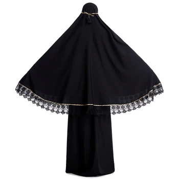 Uradno Muslimanski Molitvi Oblačilo Določa Ženske Hidžab Obleko Abaya Islamska Oblačila Turčija Čipke Namaz Dolgo Khimar Jurken Djellaba Abayas