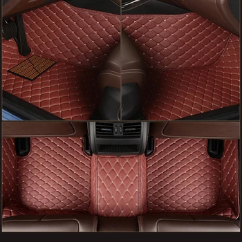 Usnje po Meri avtomobila talna obloga za toyota Corolla CAMRY VIOS YARIS Auris Prius c-hr rav4 preprogo alfombra avto Dodatki