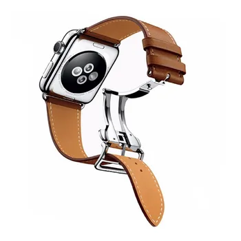 Usnjeni trak za apple watch trak 40 mm 44 42mm/38 mm Single Tour watchband Uvajanje Sponke zapestnica iWatch series 3 4 5 mp 5