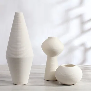 Ustvarjalne keramike, keramike bele vaze Okraski sodobno minimalistično dnevna soba dekoracijo doma pribor cvetlični aranžma darilo