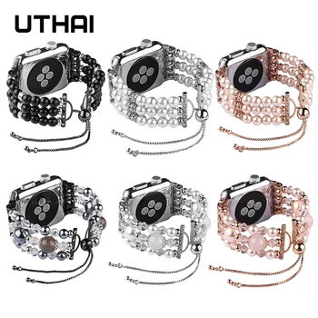UTHAI P85 Watch Band za Apple watch 5/4 44 mm 40 mm Nastavljiva Modni Nakit Zapestnica Trak Za iwatch 3/2/1 38/42mm